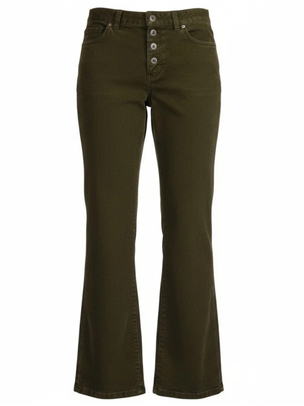 Tommy Hilfiger Olive Green Boot-Cut Jeans